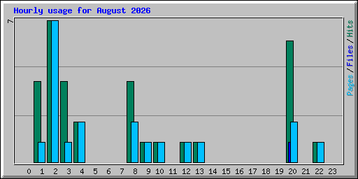 Hourly usage for August 2026