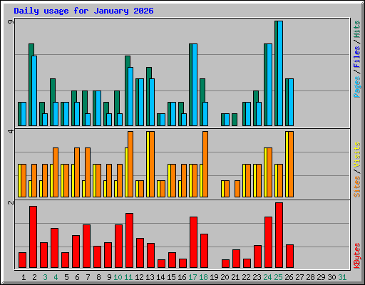Daily usage for January 2026