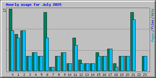 Hourly usage for July 2025