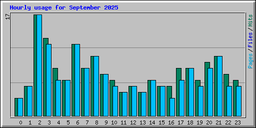 Hourly usage for September 2025